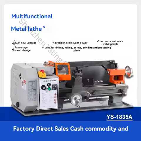 1835 Horizontal Lathe, Lightweight Manual Woodworking Lathe CNC Vertical Ordinary Machine Tool, Meta