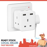 [instock] LENCENT USB Plug Extension with 2 USB Ports, 3 Way USB Socket Extension, 5-in-1 USB Outlet Plug Extender for H