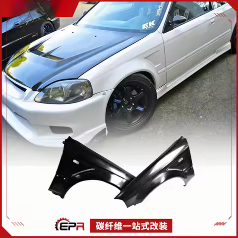For Honda Civic EK - JS Style Carbon Fiber Wide Body Front Fender (Modification Part)