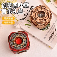 Music Box Music Box Wooden Assembled Music Box Girl Rotating Optional Music Gift Mechanical Clockwor