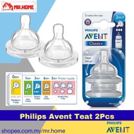 Puting Botol Susu PHILIPS AVENT Classic Teat Philips Avent Classic Teat  Nipple TEATS (2PCS/PACK) Si