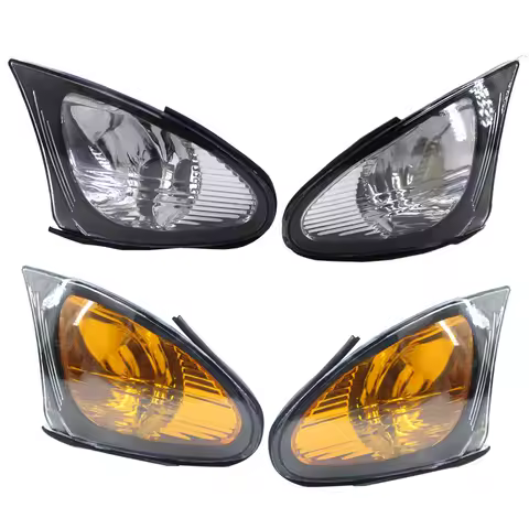 For BMW E46 325i 325Xi 330i 330Xi 4-Door Headlight Corner Light Housing with Clear/Amber Lens 631369