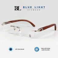 Gọng Kính Cận Kính Giả Cận Gọng Khoan Cao Cấp Chữ Nhật Nam Càng Kính Gỗ Gọng Vàng Bạc Bản Lề Lò Xo -