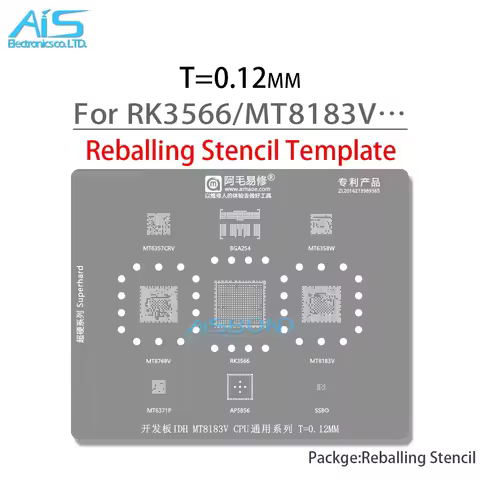 Processor Development Board BGA Reballing Stencil Template For RK3566 MT6357CRV MT6358W VW MT8768V M