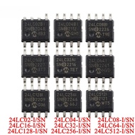 10Pcs 24LC02 24LC04 24LC08 24LC16 24LC32 24LC64 24LC128 24LC256 24LC512-I/SN 1 2 4 8 16 32 64 128 KB