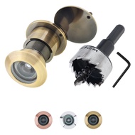 28MM 220 Degree Solid Brass Door Viewer Peephole Drill Bit Set for 1.56inch to 2.24inch Doors Thickn