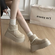 WC3 Slim-Fitting White Thick-Sole Snow Boots | Women's Autumn Winter 2025