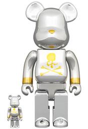 Image.台中逢甲店 BE@RBRICK BEARBRICK 400%100% Mastermind JAPAN 銀色