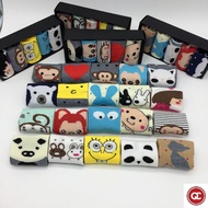 QC 5 Pairs/Box Cute Cartoon Socks Cotton Ankle Week Crew Socks Adult