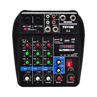 Bluetooth USB Audio Mixer 4 Channels Sound Mixing Consoles Amplifier Mini Audio Mixer  for Stage Per