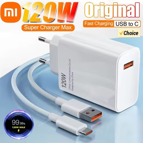 2025 Xiaomi Original Charger 120W 67W 33W Ultra Fast Charger EU GaN Plug Charge Adapter USB Type C C