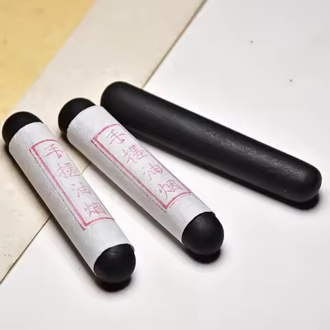 Authentic Chinese Style Ink Sticks Solid Oil Soot Ink Stone Chinese Calligraphy Brush Pen Writing Ch
