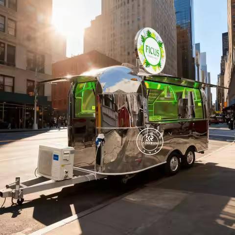 Commercial Street Snack Food Truck Machine Donut Baking Maker Donut Machine Concession BBQ Food Trai