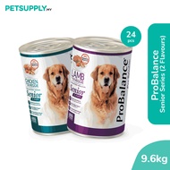 [Carton Deals] Probalance 9.6kg Senior Loaf With Vegetable Dog Wet Can Food (400g x 24 cans) - 2 Fla