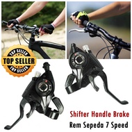 Shimona Speed Shifter Handle Brake Rem Sepeda 7 Speed 2 PCS Sifter Pengatur Gigi Handel Hendel Reim