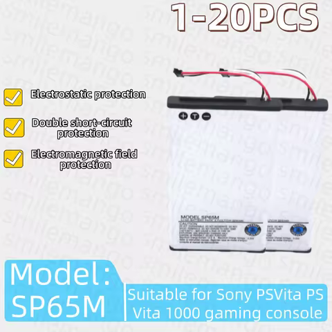 3.7V 2210mAh SP65M Rechargeable Li-ion Battery Replacement for Sony PS Vita PSV 1000 Console