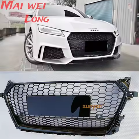 FOR AUDI TT TTS Mk3 FV/8S 2015 2016 2017 2018 HONEYCOMB SPORT MESH TTRS STYLE HEX GRILLE GRILL BLACK