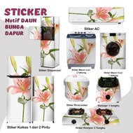 MATA MESIN Sticker Sticker Fridge Stove Washing Machine 1 2 Door Eye Tube Rice Cooker Dispenser Ac Floral motif Decoration