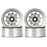 4pcs 1.55" Metal Beadlock Wheel 10-Spoke Wheel Rim for RC 1/10 D90 CC01 LC70 MST