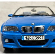 【BMW原廠精品Kyosho製】 1/18 BMW e46 M3 Convertible 土耳其藍 1:18 模型車