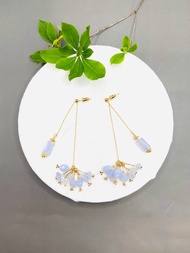 COLE COOL獨一無二紫瑪瑙耳環 可拉長短