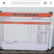 papan tulis absensi / papan tulis absen siswa uk 80x120
