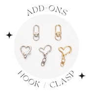 [ Upgrade ] Normal Hook & Heart Love Shaped Claps Keyring ♥️