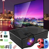 UC46 WiFi 1080P HD LED Projector Home Theater DLNA Miracast TV/USB/VGA 1200Lumen