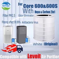 Original and Authentic Replacement Compatible with levoit Core 600&amp;600S Filter Air Purifier Accessories True Original HEPA&amp;Active Carbon High-Efficiency H13 Antibacteria Virus and