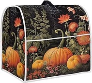 Baxinh Halloween Blender Cover Single Pack Fit For Most Tilt Head &amp; Bowl Lift Model and Kitchen Mixer, Pumpkin Flower Dustproof Mixer Cover with Top Handles and Front Pockets, Stand Mixer Cover