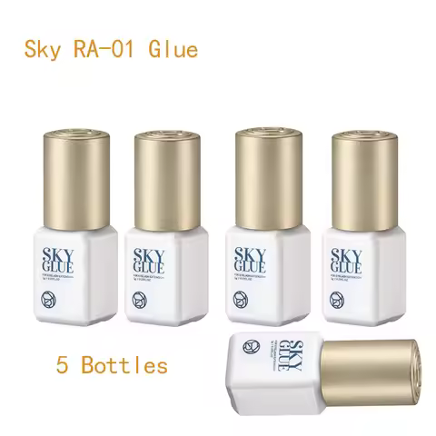Sky S+ Glue RA-01 0.5s Fast Drying 5ml Korea Original New Sky Gold Cap Eyelash Extension Glue Makeup