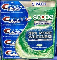 Costco好市多 Crest 全方位潔白牙膏 232公克 X 5入  whitening toothpaste