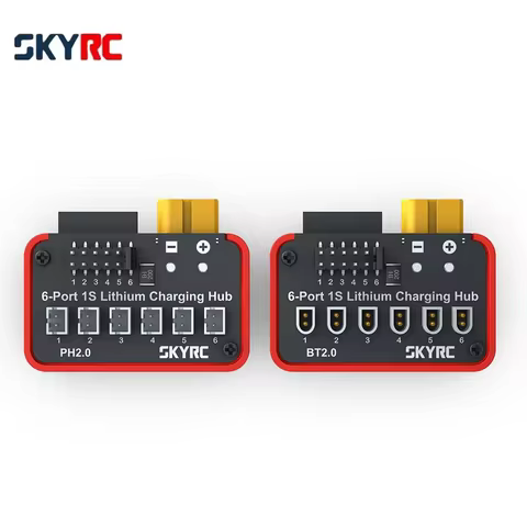 SkyRC Battery Charging Hub OSH 6-Port 1S Battery Charging Hub For LiPo LiFe Li-ion LiHV Supported B6