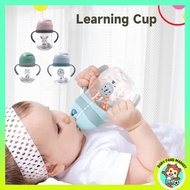 Baby Water Bottle Learning Cup Non-spill Training Cup Leak-Proof Fee With Gravity Ball Straw Handle Bottle 250ml