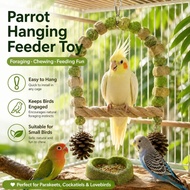 Bird Food Bowl Parrot Feeder Cup Mainan Burung Food Container for Budgie Cockatiel Lovebird