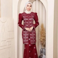 Baju Kebaya Elegant Azza Exclusive Sekali shawl songket Bunga Tabur Muslimah perempua fesyen Raya 20