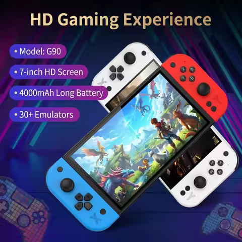 7inch 4K HD IPS Screen Retro Arcade Handheld Console G90 Game Console Support Supports TV Screen Mir
