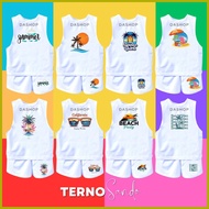 ✾ ♙ → DASHOP Summer Beach Muscle white sando TERNO for kid boy pambahay outfit for baby boy damit p