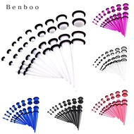 [Kesoto2] 18-piece Set with Dilators, Cones And Plugs, Acrylic Tunnels 14G 00G, .