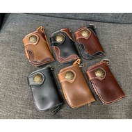 ‼️Short wallet redmoon (Hade made)‼️Dompet Kulit Tebal Lelaki Dengan Rantai Keselamatan | Design Vin