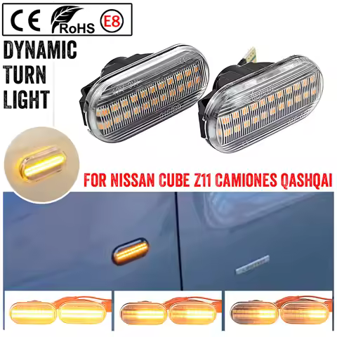 Dynamic Side Marker Turn Signal Light Led 1pair For Nissan Cube Z11 Camiones D40 Frontier D40 Fairla