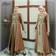Abaya Turkey / Gamis Turkey Bahan jersey dan ceruty dengan bordir renda dan mote swarovsky ready war