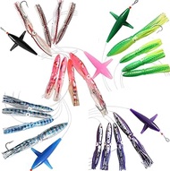OCEAN CAT Saltwater Trolling Fishing Lures Daisy Chain Squid Octopus for Fishing with Rigged Hook 8/