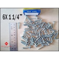WOOD SCREW 1 1 1/ 4" X 6MM WOOD SCREW / TAPING SCREW