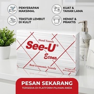 See U Hand Towel Economy Red Tissue 1pcs 150sheet, wash Tissue, Hand washing Tissue