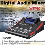 DIGITAL AUDIO MIXER VPK STAR126 12CH+OUTPUT 8XLR+6AUX CH+DUAL 32 DSP