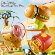 Children'S Spinning Top Toy Glowing And Rotating Ufo Hamburger Fries Hot Dog Mainan Gasing Berputar