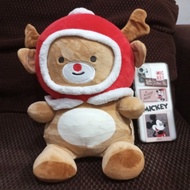 Boneka Rusa Kostum Santa Lucu tinggi 33 cm bahan lembut seperti Miniso
