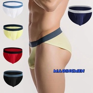 [MAOINGMEN] Men's High-Fork Briefs Bamboo Fiber Breathable Briefs Seamless Sports Bri