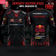 【Free Custom Name &amp; Number】NEW Full sublimation T-shirt ARRIVAL JERSEY ALTER EGO S12 BLACK| JERSEY ESPORT|JERSEY GAMING|FREE NICKNAME SATUAN